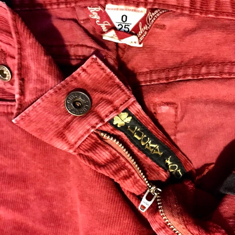 Lucky Brand corduroy jeans, size 0/25w